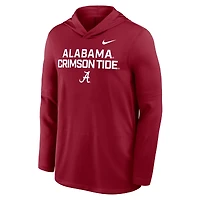 T-shirt à capuche manches longues Nike Crimson Alabama Tide 2025 Sideline Dri-FIT pour homme
