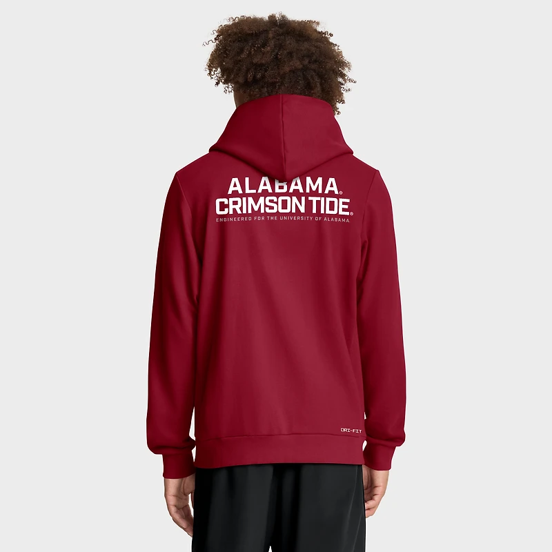 Men's Nike Gray Alabama Crimson Tide 2025 Sideline Standard Issue Dri-FIT Full-Zip Hoodie
