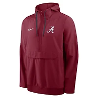 Veste anorak à demi-zip et capuche Nike Crimson Alabama Tide 2026 pour homme