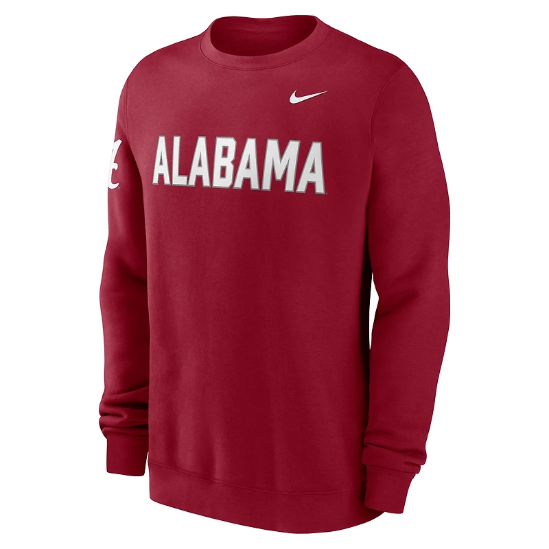 Men's Nike Crimson Alabama Tide 2026 Sideline Club Sweatshirt