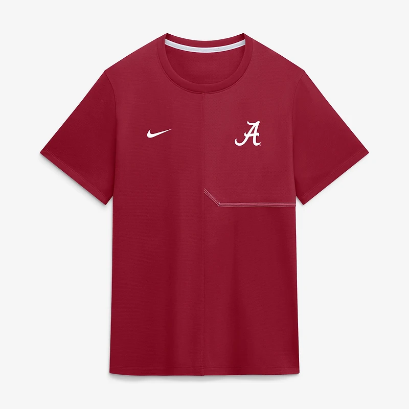Men's Nike Crimson Alabama Tide 2026 Sideline UV Dri-FIT Coaches Shirt