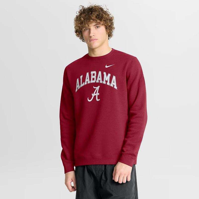 Men's Nike Crimson Alabama Tide Arch Pullover Sweatshirt