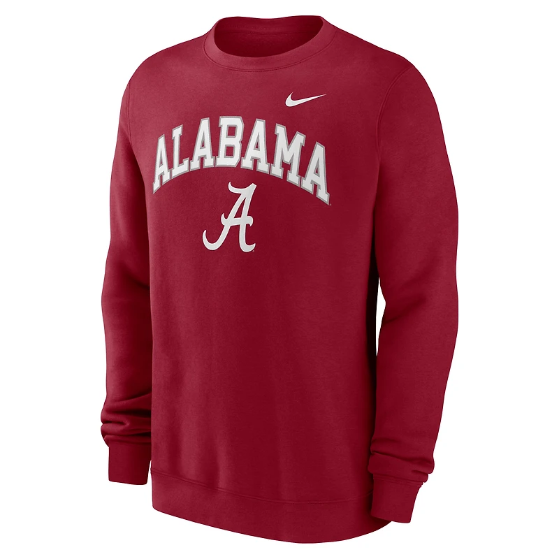 Men's Nike Crimson Alabama Tide Arch Pullover Sweatshirt