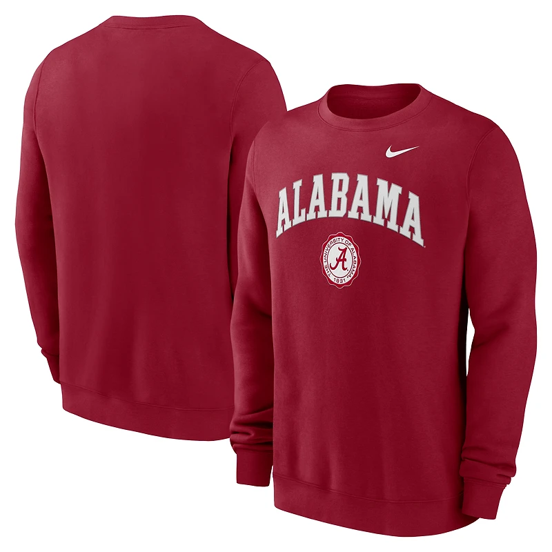Sweat-shirt à capuche Nike Crimson Alabama Tide Arched Seal pour homme