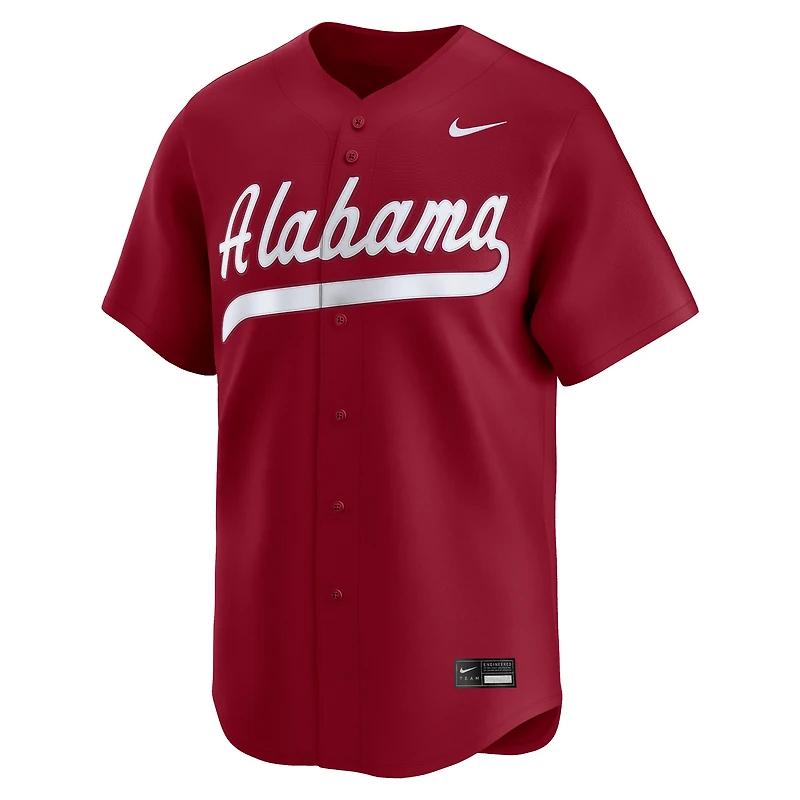 Maillot de baseball Nike blanc pour homme, édition limitée Alabama Crimson Tide