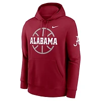 Sweat à capuche en polaire Nike Crimson Alabama Tide Basketball Icon Club pour homme