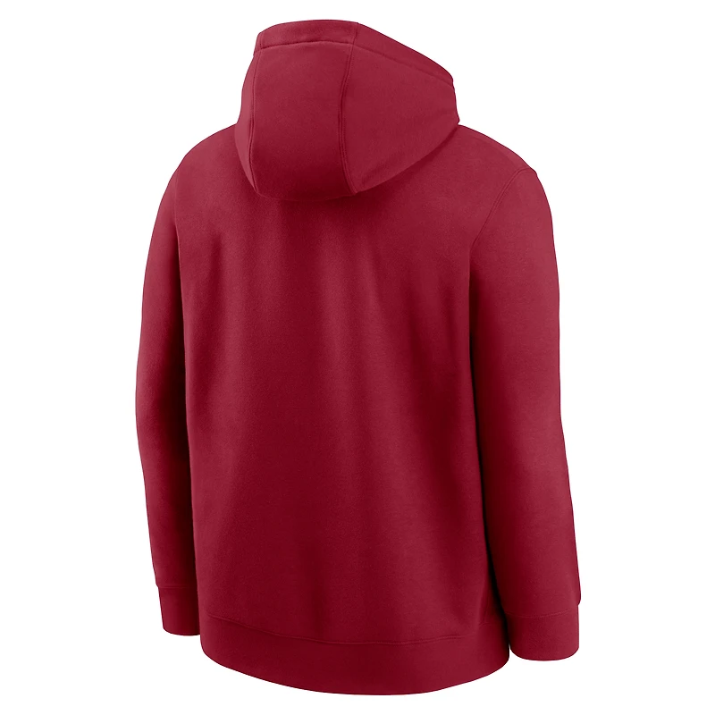 Sweat à capuche en polaire Nike Crimson Alabama Tide Basketball Icon Club pour homme
