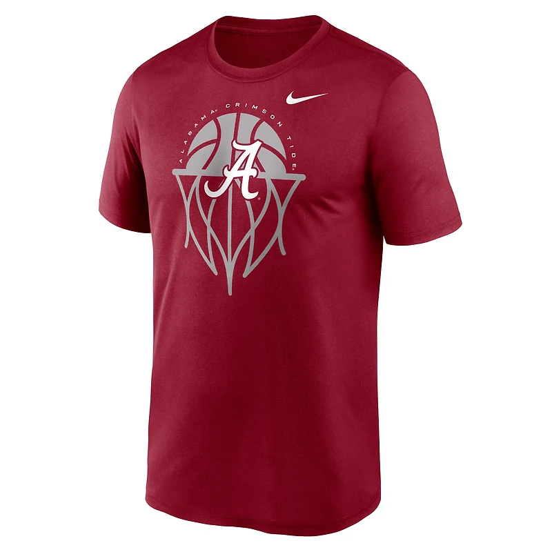 T-shirt Nike Crimson Alabama Tide Basketball Icon Legend Dri-FIT pour homme
