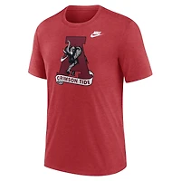 T-shirt Nike Heather Grey Alabama Crimson Tide Blitz Legacy Primary Tri-Blend pour homme