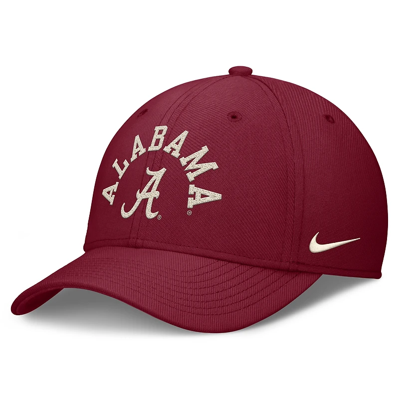 Casquette Nike Crimson Alabama Tide Campus Prep pour homme, modèle Chained & Arched Swooshflex Flex