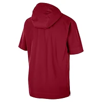 Men's Nike Crimson Alabama Tide Coaches Half-Zip Short Sleeve Jacket