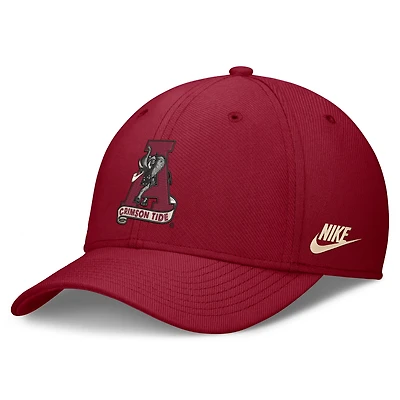 Men's Nike  Crimson Alabama Tide Dri-FIT Vintage Rise Swooshflex Flex Hat