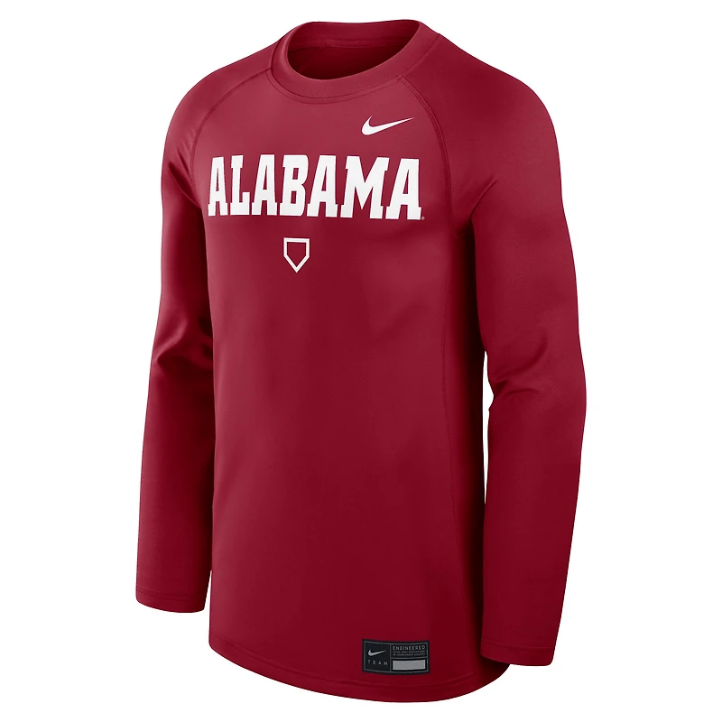 Pull-over léger Nike Crimson Alabama Tide Dugout Dri-FIT pour homme