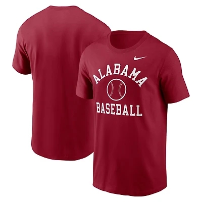 T-shirt de baseball Nike Crimson Alabama Tide Essential pour homme