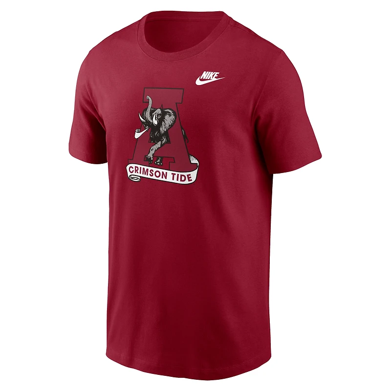 T-shirt Nike Crimson Alabama Tide Legacy pour homme avec logo alternatif