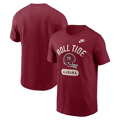T-shirt Nike Natural Alabama Crimson Tide Legacy Arch Helmet pour homme