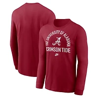 Men's Nike Crimson Alabama Tide Legacy Arched Logo Long Sleeve T-Shirt