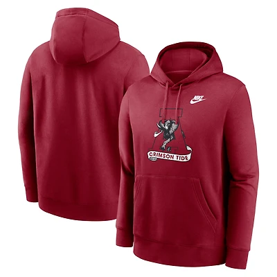 Men's Nike Alabama Crimson Tide Legacy Logo Club Fleece Pullover Hoodie