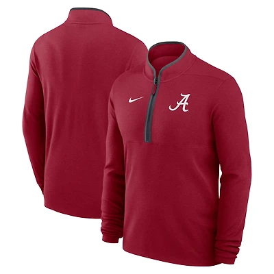Pull Nike Crimson Alabama Tide léger Victory Performance à demi-zip pour homme