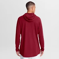 Men's Nike Crimson Alabama Tide Primetime Arch Tri-Blend Dri-FIT Long Sleeve Hooded T-Shirt