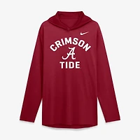 Men's Nike Crimson Alabama Tide Primetime Arch Tri-Blend Dri-FIT Long Sleeve Hooded T-Shirt