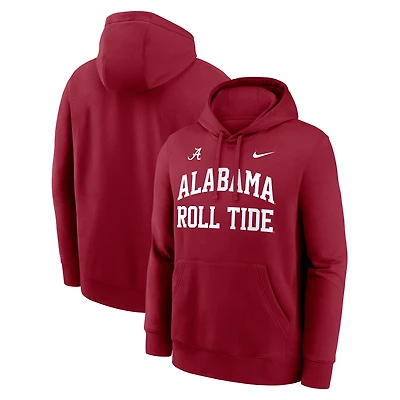 Sweat à capuche polaire Nike Crimson Alabama Tide Primetime Arched Club pour homme