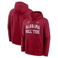 Sweat à capuche polaire Nike Crimson Alabama Tide Primetime Arched Club pour homme