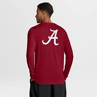 Men's Nike Crimson Alabama Tide Primetime Campus 2-Hit Legend Dri-FIT Long Sleeve T-Shirt