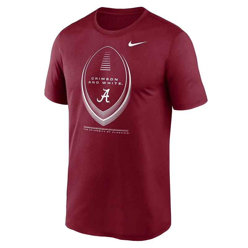 T-shirt Nike Crimson Alabama Tide Primetime Legend Football Icon Dri-FIT pour homme