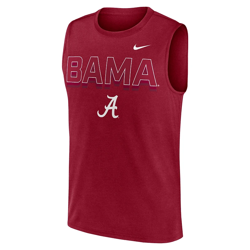 Débardeur Nike Crimson Alabama Tide Primetime Tricode Legend Dri-FIT pour homme