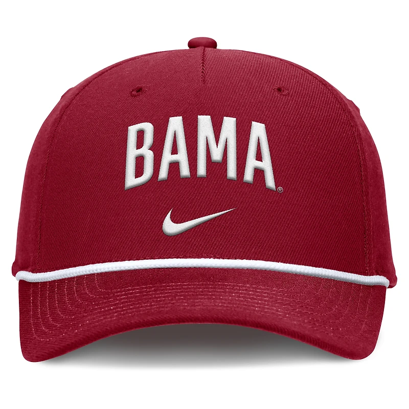 Casquette ajustable Nike Crimson Alabama Crimson Tide Rise Campus pour homme