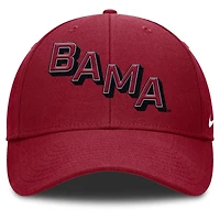 Casquette ajustable Nike Crimson Alabama Crimson Tide Slanted Primetime Rise Performance pour homme