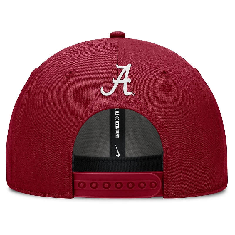 Casquette ajustable Nike Crimson Alabama Crimson Tide Slanted Primetime Rise Performance pour homme