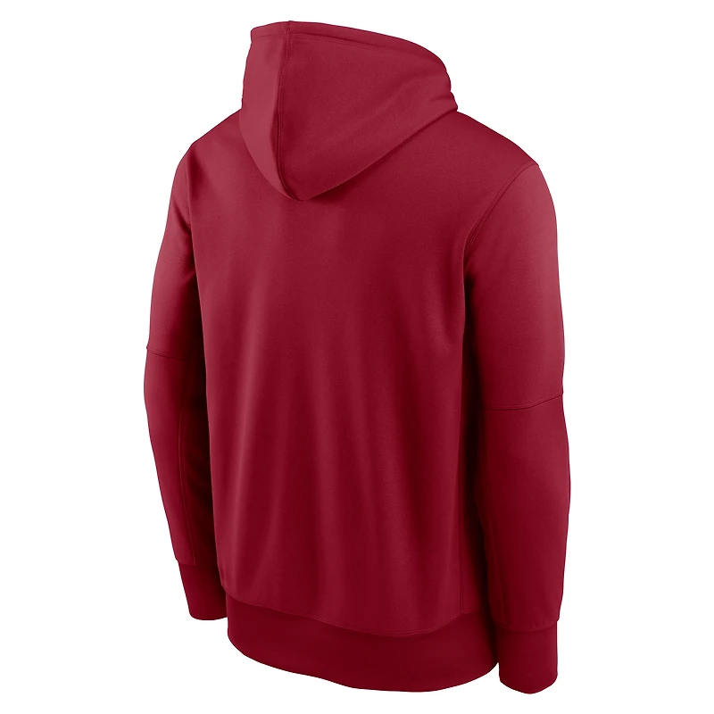 Men's Nike Crimson Alabama Tide Team Stacked Performance Pullover Hoodie