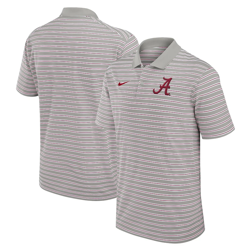 Men's Nike Crimson/White Alabama Crimson Tide Primetime Victory Striped Performance Polo