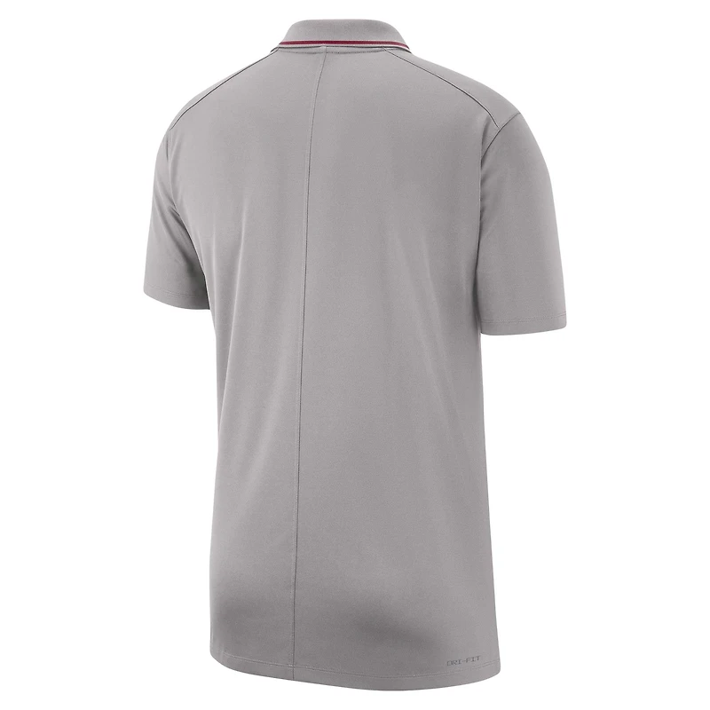 Men's Nike Gray Alabama Crimson Tide 2023 Coaches Performance Polo