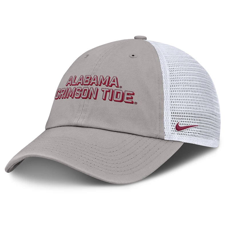 Men's Nike Gray Alabama Crimson Tide 2025 Gameday On-Field Club Adjustable Trucker Hat