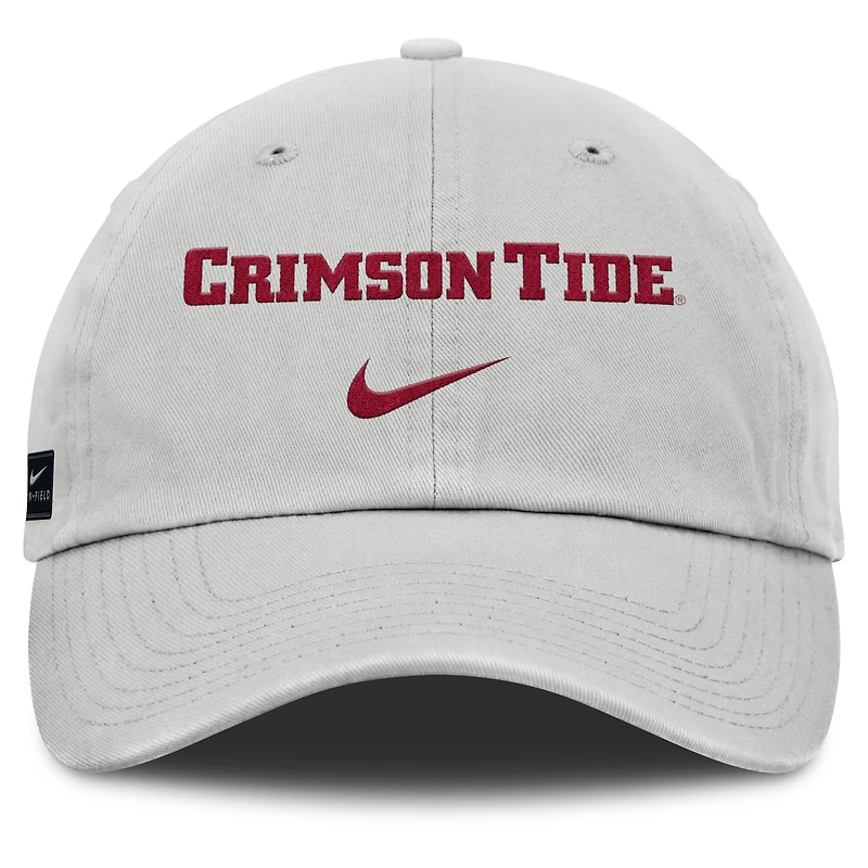 Casquette ajustable Nike grise Alabama Crimson Tide 2025 On-Field Gameday Club pour homme
