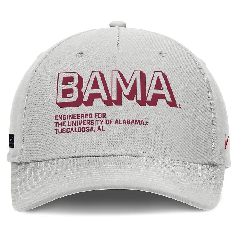 Casquette ajustable Nike grise Alabama Crimson Tide 2025 Sideline Dust pour homme