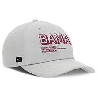 Casquette ajustable Nike grise Alabama Crimson Tide 2025 Sideline Dust pour homme