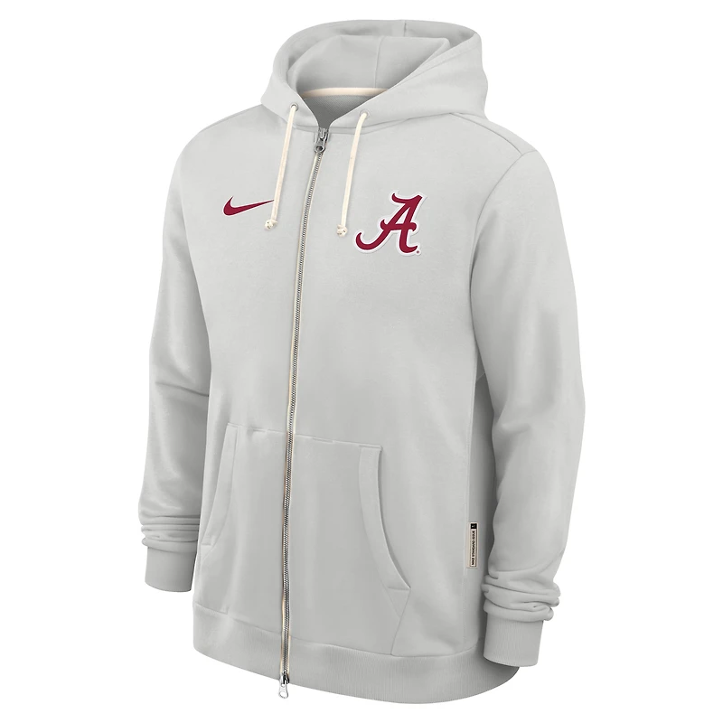 Men's Nike Alabama Crimson Tide 2025 Sideline Standard Issue Dri-FIT Full-Zip Hoodie
