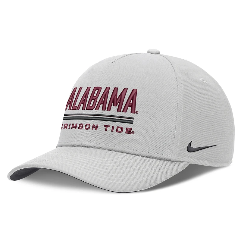 Casquette ajustable Nike blanche Alabama Crimson Tide 2026 Sideline Dri-FIT pour homme