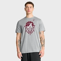 T-shirt Nike Dri-FIT gris pour homme, Alabama Crimson Tide, icône et légende du basketball