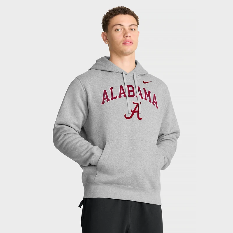 Men's Nike Gray Alabama Crimson Tide Club Fleece Arch Pullover Hoodie
