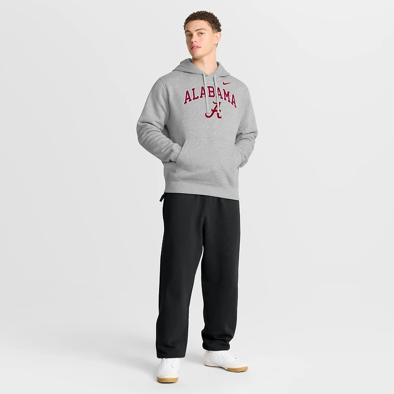 Sweat à capuche Nike Alabama Crimson Tide Club Fleece Arch pour homme, gris