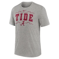 Men's Nike Heather Gray Alabama Crimson Tide Campus Local Tri-Blend T-Shirt
