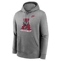 Sweat à capuche en polaire Nike Alabama Crimson Tide Legacy Logo Club pour homme, gris chiné