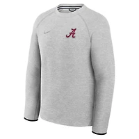 Sweat-shirt raglan en polaire technique Nike Heather Gray Alabama Crimson Tide pour homme