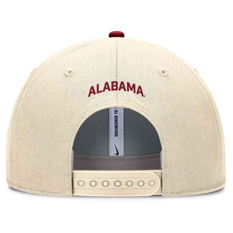 Casquette ajustable Nike Natural Alabama Crimson Tide Primetime Rise Dri-FIT pour homme