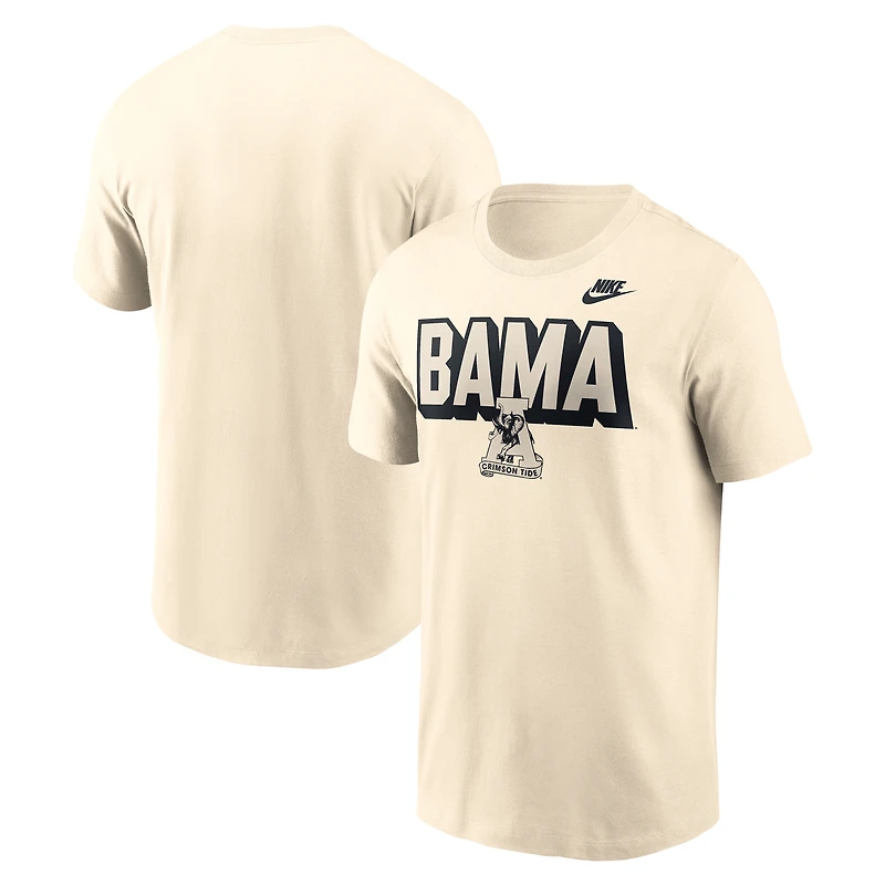 T-shirt Nike Natural Alabama Crimson Tide Team Bold pour homme